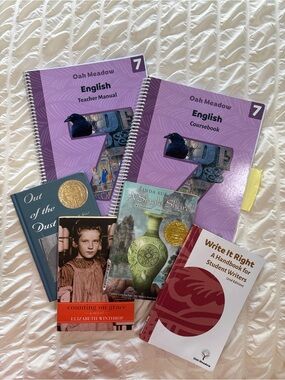 Oak Meadow Grade 7 English Curriculum Set - Coursebook, Teacher Manual & Novels